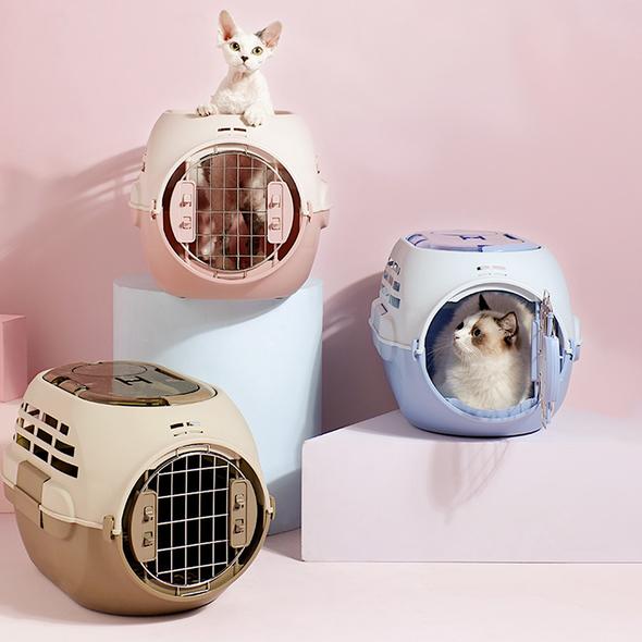 Double Door Portable Cat Cage Carrier