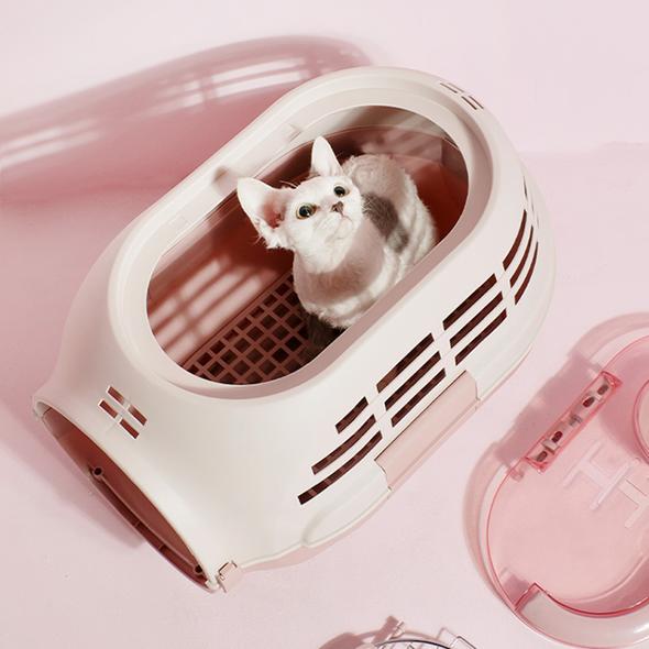 Double Door Portable Cat Cage Carrier