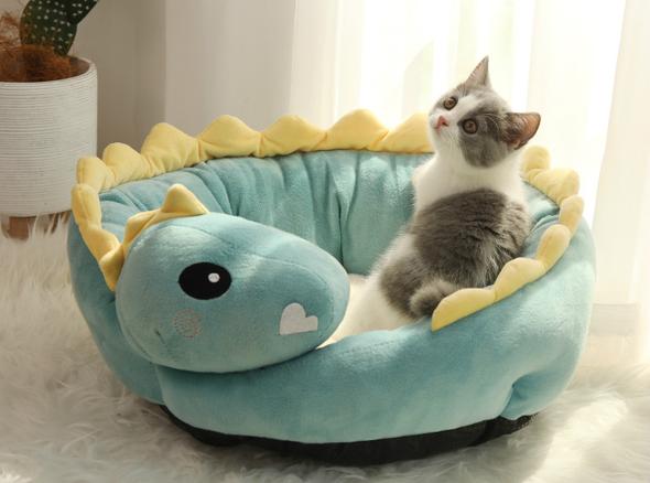 Dinosaur Shaped Cat Bed House