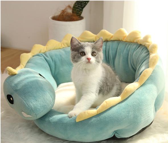 Dinosaur Shaped Cat Bed House