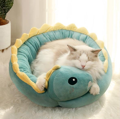Dinosaur Shaped Cat Bed House