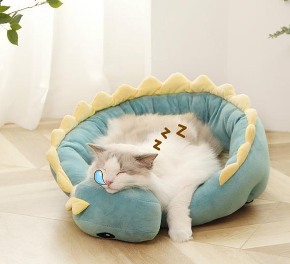 Dinosaur Shaped Cat Bed House