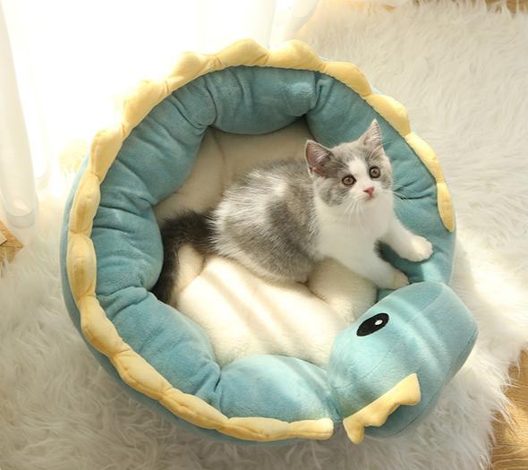 Dinosaur Shaped Cat Bed House