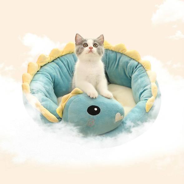 Dinosaur Shaped Cat Bed House