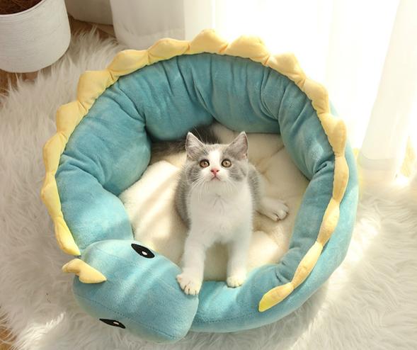 Dinosaur Shaped Cat Bed House