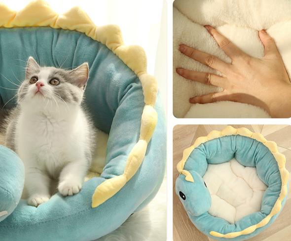 Dinosaur Shaped Cat Bed House